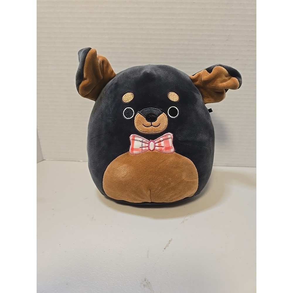Kellytoy Squishmallows Mateo The Rottweiler Wearing a Bowtie 7" Plush Toy